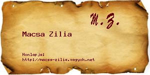 Macsa Zilia névjegykártya